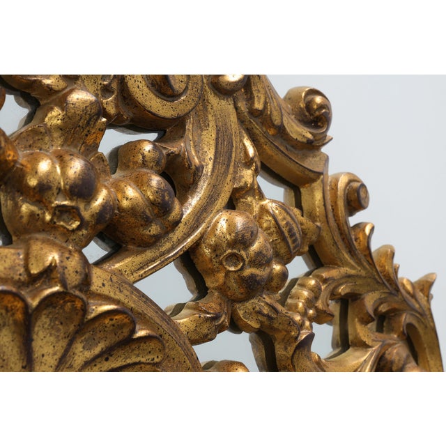 20th Century Mirror with Acanthus Crest and Marbled Border from Deknudt, Belgium, 1950s For Sale - Image 9 of 12