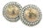1990s Pair of John Hardy Estate Clip on Earrings Silver 18k Yellow Gold For Sale