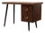 Madagascar 1950s Vintage Single Pedestal Double Drawer Desk For Sale