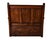 Schumacher 19th Century Wood Bench with Schumacher Zanzibar Linen Print Cushion For Sale - Image 4 of 13