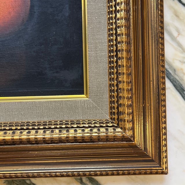 Late 20th Century Antonio Gusini Still Life Oil Painting of Oranges, Framed For Sale - Image 12 of 12