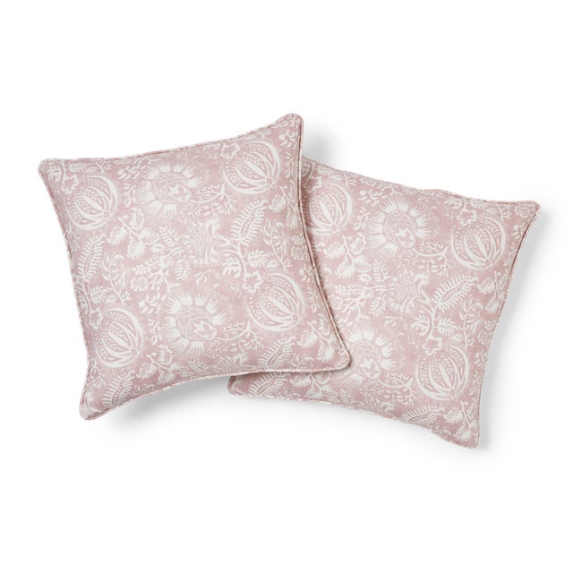 This 18" x 18" pillow is in the lively Pomegranate Print in Petal, which was inspired by an antique resist print. It's a...
