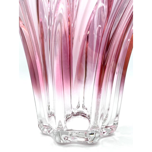 Cranberry Clear Glass Vase by Josef Hospodka, 1960s For Sale - Image 10 of 18
