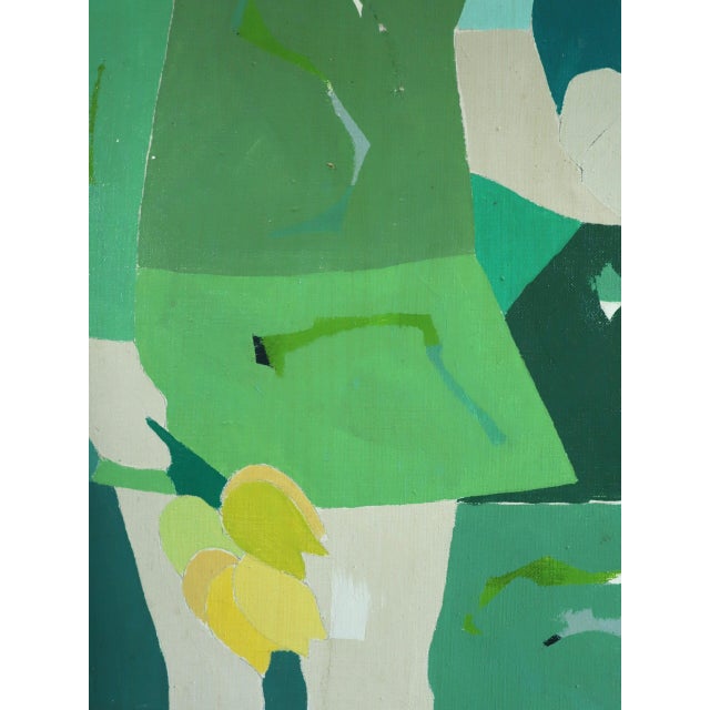 Mid-Century Modern 'Between Us' Abstract Figurative Oil Painting by Swedish Painter Hans Osswald (1919-1983), Framed For Sale - Image 9 of 12