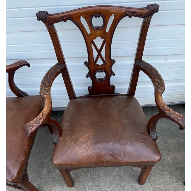 Very Fine Set of Ten 18th Century Irish Chippendale Mahogany Dining Chairs For Sale - Image 10 of 12