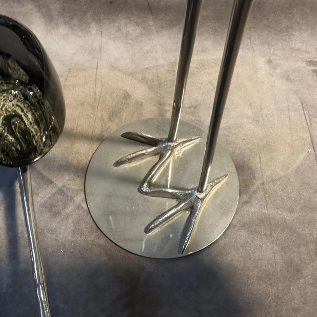 Two 1960s Modern Silver Plated Sculptures of Herons by De Stijl Firenze For Sale - Image 10 of 16