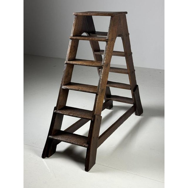 Eglish nOak Library Stairs For Sale - Image 13 of 18