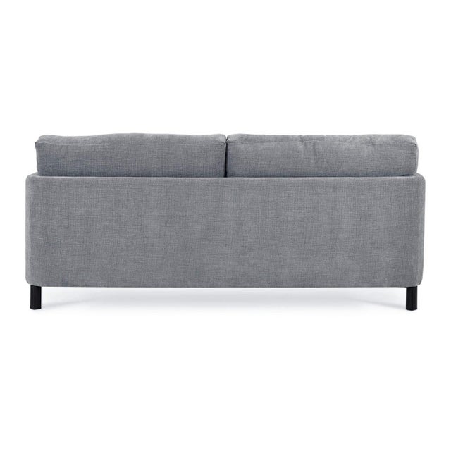 Mid-Century Minimalist Sofa in Gray Upholstery For Sale - Image 4 of 13