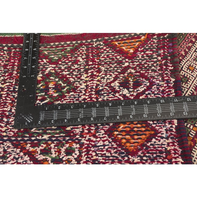 Textile Vintage Zemmour Moroccan Kilim Rug, 03'06 X 18'04 For Sale - Image 7 of 10