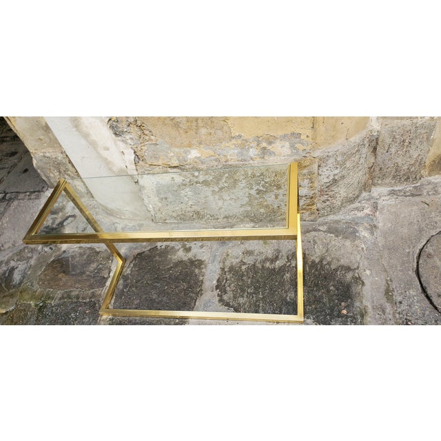 Brass Console Table, 1970s For Sale - Image 9 of 9