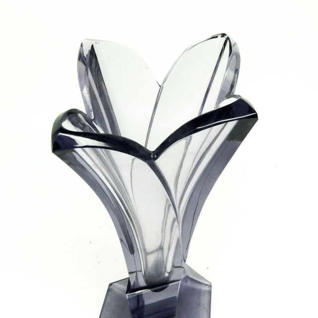 Glass Art Deco Vase from Moser, Czechoslovakia, 1930s For Sale - Image 7 of 18