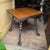 Victorian Late 19th Century Arts and Crafts Era Oak Side Table With Huge Metal and Glass Ball-and-Claw Feet For Sale - Image 3 of 10