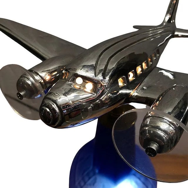 Art Deco 1939 New York World's Fair Dc-3 Airplane Lamp Derico Lighting by Rick Ramírez For Sale - Image 4 of 12