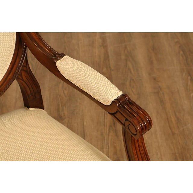 Louis XVI Style Set Of 16 Oval Back Dining Chairs For Sale - Image 18 of 18