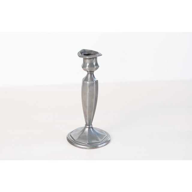 Art Deco 1920s Art Deco Quadruple Silver Plate Candlestick Holder | Jennings Brothers Pattern 1506 For Sale - Image 3 of 14