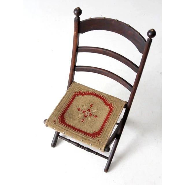 Antique Victorian Folding Camp Chair For Sale - Image 11 of 12