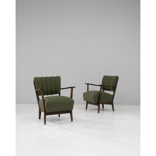 1940s Scandinavian Mid-Century Upholstered Lounge Chairs - A Pair For Sale - Image 16 of 18