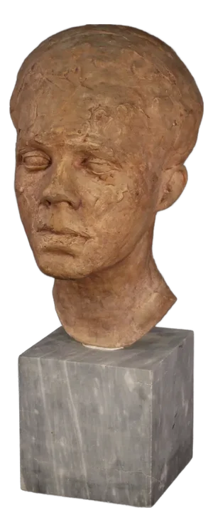 Italian Artist, Figurative Sculpture, Terracotta with Marble Base, 1960