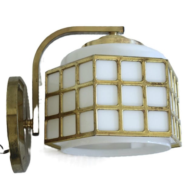 Metal Vintage Art Nouveau Style Wall Lamps, 1960s, Set of 2 For Sale - Image 7 of 9