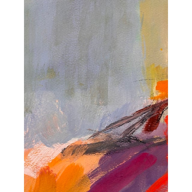 Vintage Mid to Late 20th Century Original Abstract Painting by Illegible Signature For Sale - Image 10 of 12
