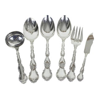 6 Piece Hostess Set Birks Regency Plate Vintage Ornate Silver Plated Flatware, Serving Server Spoons For Sale