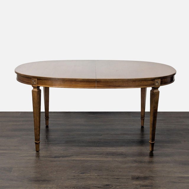 Thomasville Thomasville Traditional Oval Extension Dining Set With 6 Cane-Back Chairs For Sale - Image 4 of 14