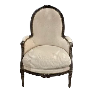 French Louis XVI Oak Bergere