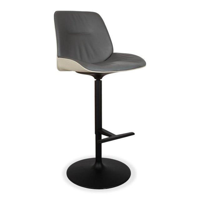 Modern Nuez Leather Bar Stools from Andreu World, Set of 8 For Sale - Image 3 of 13