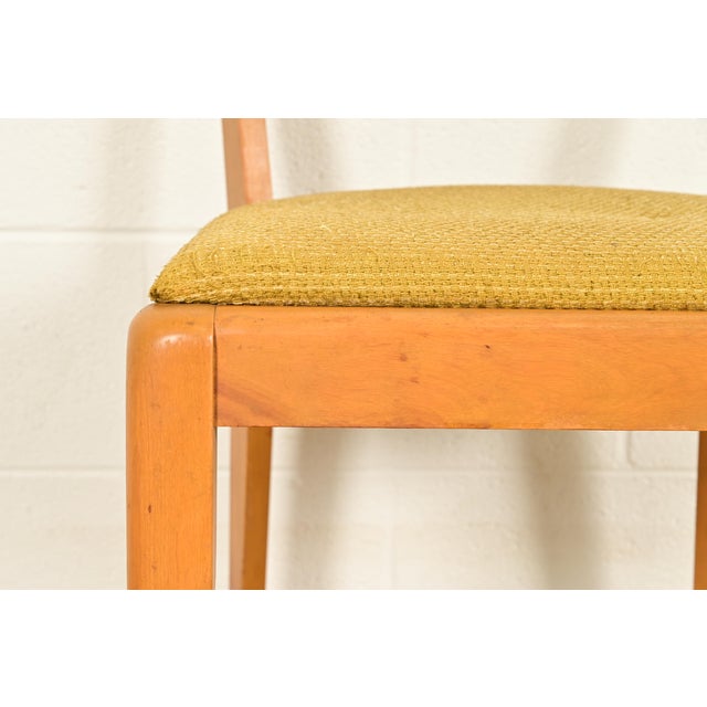 Brown Heywood Wakefield Mid-Century Modern Solid Maple Dining Chairs, Set of Four For Sale - Image 8 of 13