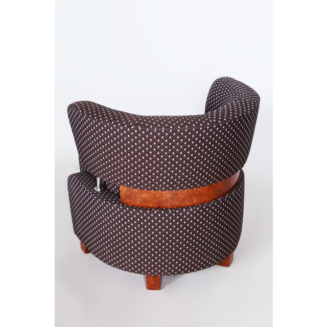 Black Art Deco Armchair in Walnut Veneer, Oak & Spruce, France, 1920s For Sale - Image 8 of 15