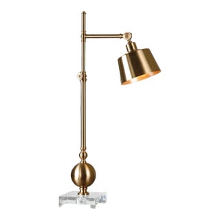 Laton Brushed Brass Task Lamp For Sale