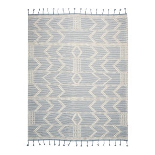 Schumacher Malta French Knot 9' x 12' Rug in Sky For Sale