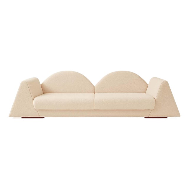 Amanecer Sofa in White Bouclé by Moanne For Sale