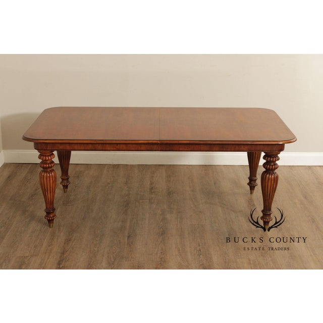 High Quality American Made Henredon Dining Table Crafted In Rich Mahogany With A Warm, Traditional Finish. Features A...