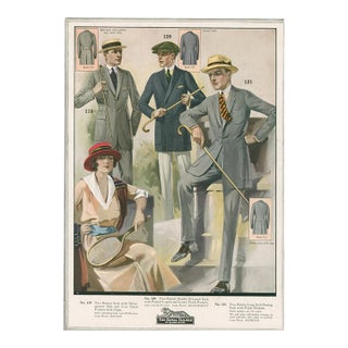 The Royal Tailors – Golf & Outing Suits – Vintage Men’s Fashion Plate For Sale
