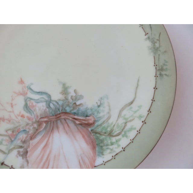Late 19th Century Late 19th Century Jean Pouyat Limoges Antique Salad Plate Sea Shell With Gold Rim by S. Elce For Sale - Image 5 of 8