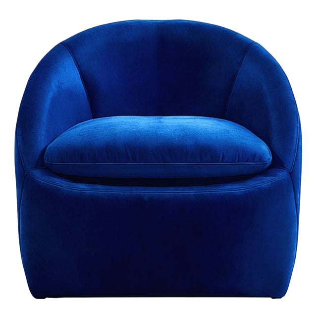 Quimera Chair in Blue Velvet For Sale