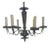 Tole and Wood Gothic Style Six Lights Chandelier For Sale