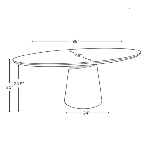 Wood Jefferson Ceruse Oak Oval Dining Table For Sale - Image 7 of 7
