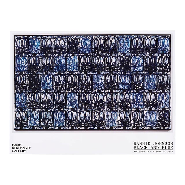 Rashid Johnson Black and Blue Official Exhibition Poster For Sale