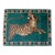 1980s Hand-Knotted Small Turkish Rug, Tiger on Attack Theme Wellcome Mat Entry Decor - 33" X 44" For Sale