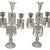 Vintage Pair 14" Modular Crystal 3-Light Candelabras Threaded European Lead Crystal Complete With Prisms For Sale - Image 4 of 12