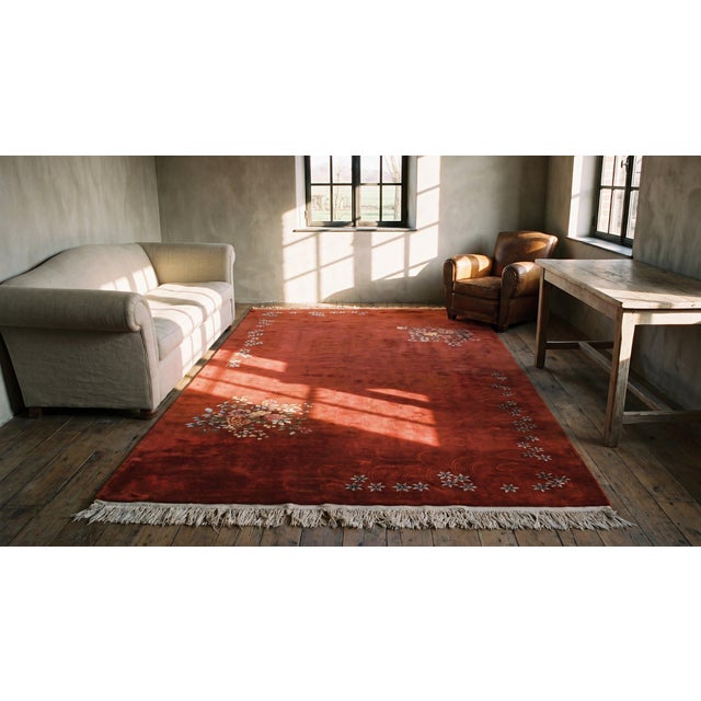 1930s Chinese Art Deco Carpet ( 10" x 17'6" 304 x 533 cm ) For Sale - Image 10 of 10