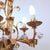 Vintage Hollywood Regency Florentine Five-Arm Metal Chandelier with Porcelain Flowers, 1970s For Sale - Image 14 of 18