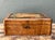 Vintage Wood Inlay Writing Desk With Inkwells For Sale - Image 12 of 14