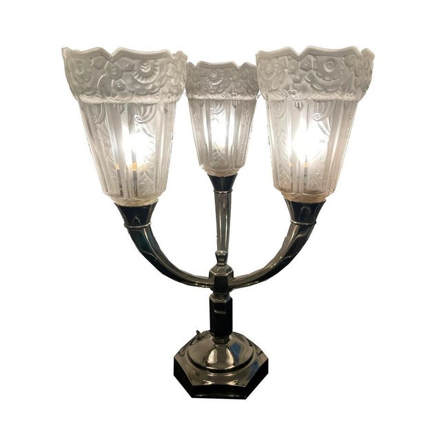 Pair of Art Deco table lamps ,signed For Sale - Image 10 of 18