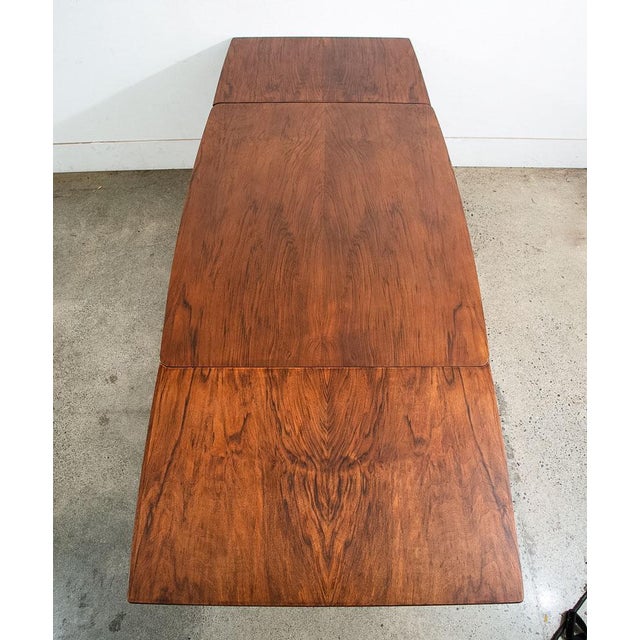 Compact European walnut dining table. Great table for a smaller space or apartment. Recently imported from Denmark and...