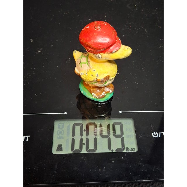 Antique Hubley Cast Iron Golfer Duck Paperweight Duffer Figurine Original Paint For Sale - Image 11 of 11