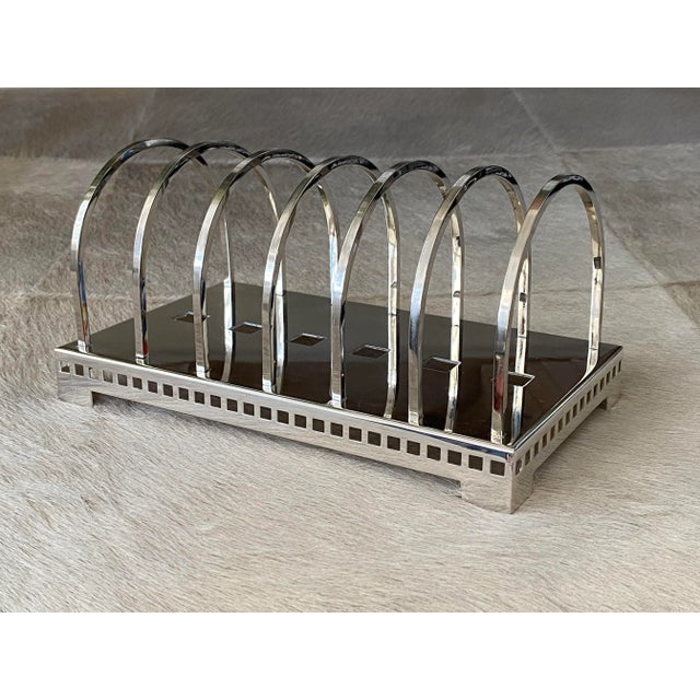 1980s 1980’s Postmodern Silver Letter Holder by Richard Meier for Swid Powell For Sale - Image 5 of 13
