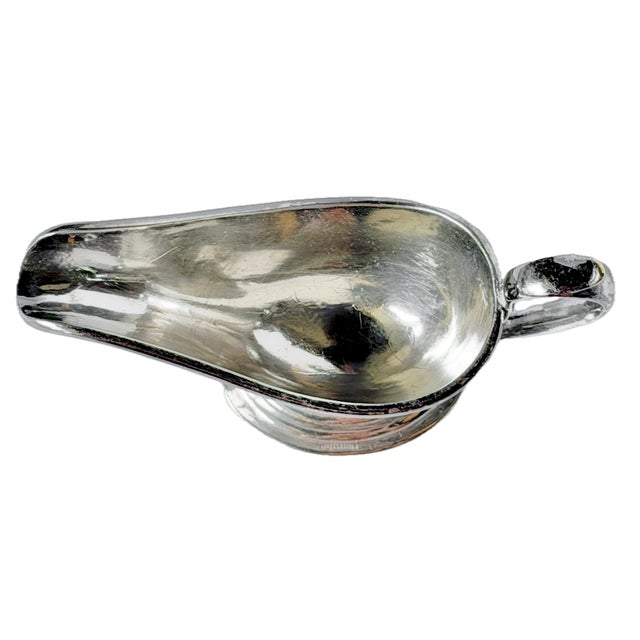Silver Pair Antique Silverplate Creamers For Sale - Image 8 of 9